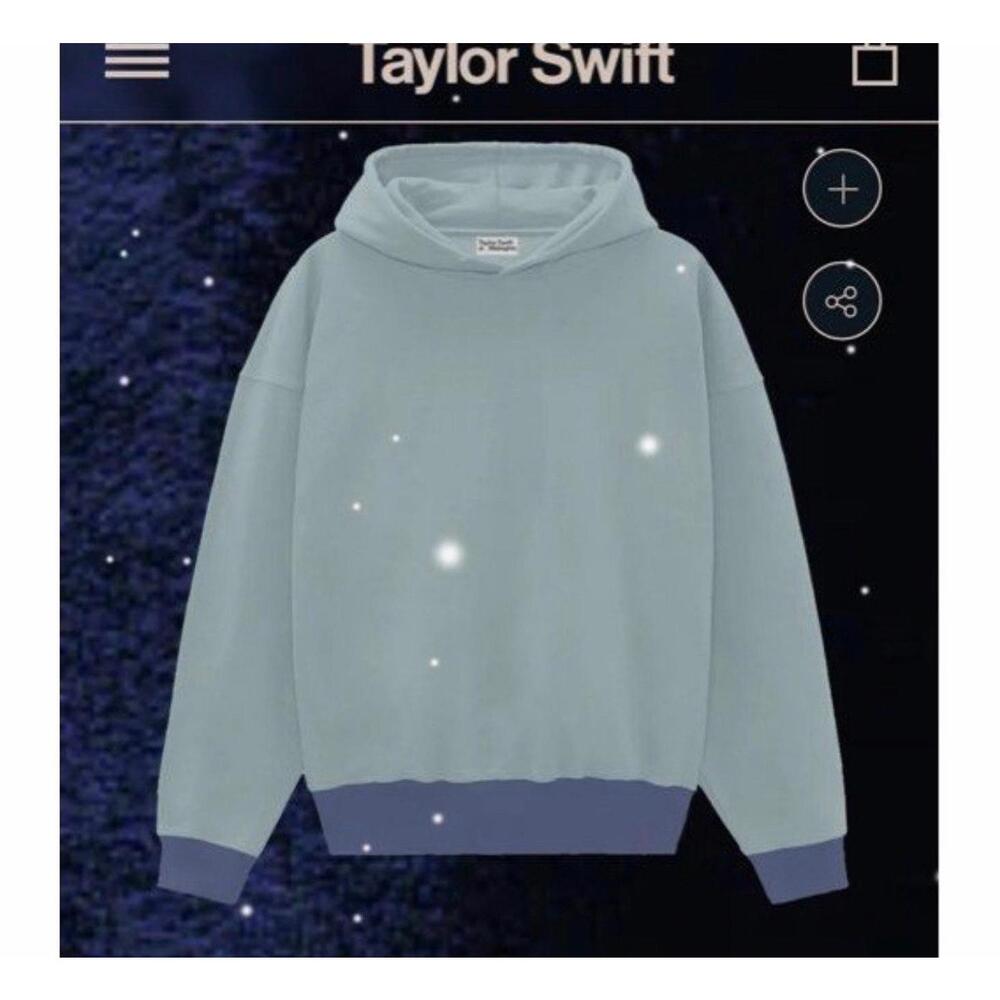 Taylor Swift Midnights Teal Color Block Hoodie Small - Picture 3 of 6